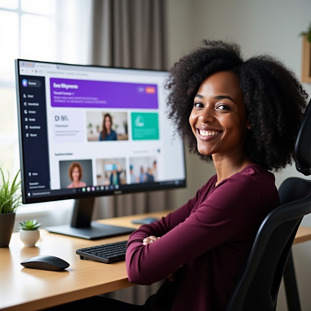 Digitálna vzdelávacia platforma na obrazovke počítača